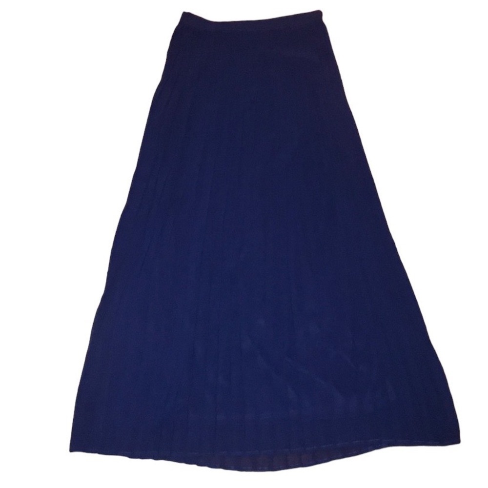 Sabine Blue pleated maxi skirt